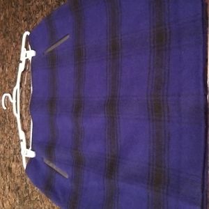 Talbot's Blue & Black Plaid Skirt